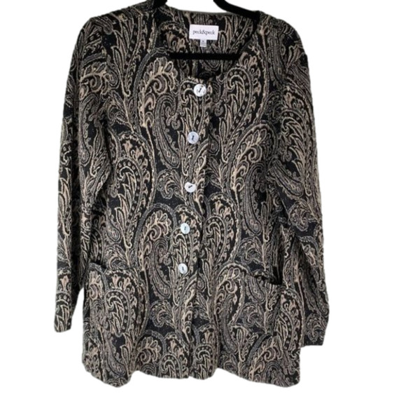 peck & peck Button Up  Cardigan Sweater Size XL - Picture 1 of 8